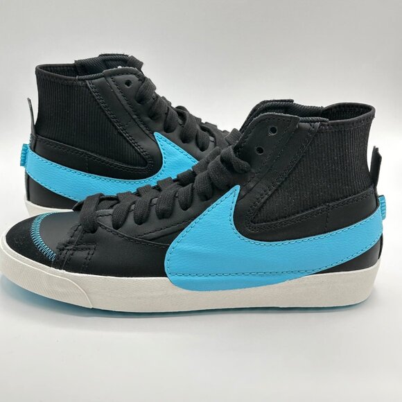 Men’s Nike Blazer Mid '77 Jumbo Black Baltic Blue FD0278-001 Size 11.5 - Picture 10 of 12